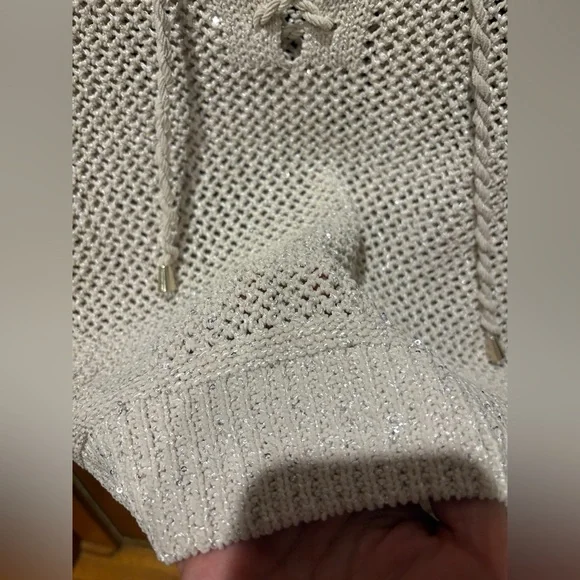 Joie Lace Up Open Stitch Pullover Sweater with Sequins - NWT - Picture 12 of 14